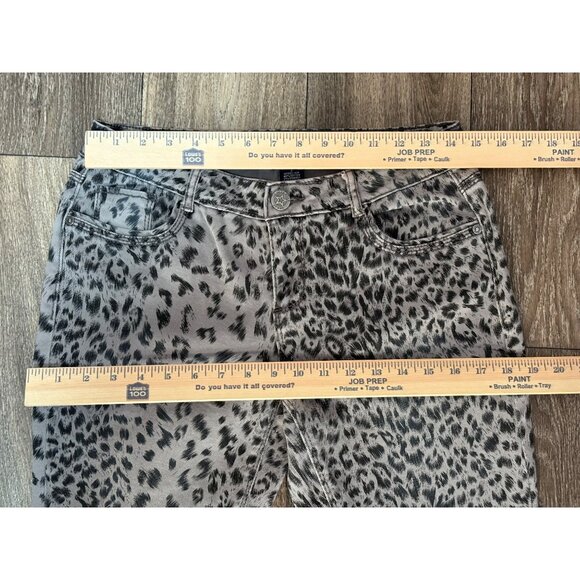 VANILLA STAR WOMENS SKINNY JEANS ANIMAL PRINT GRAY SIZE 4 STRETCH CHEETAH LEOPAR - Picture 3 of 8